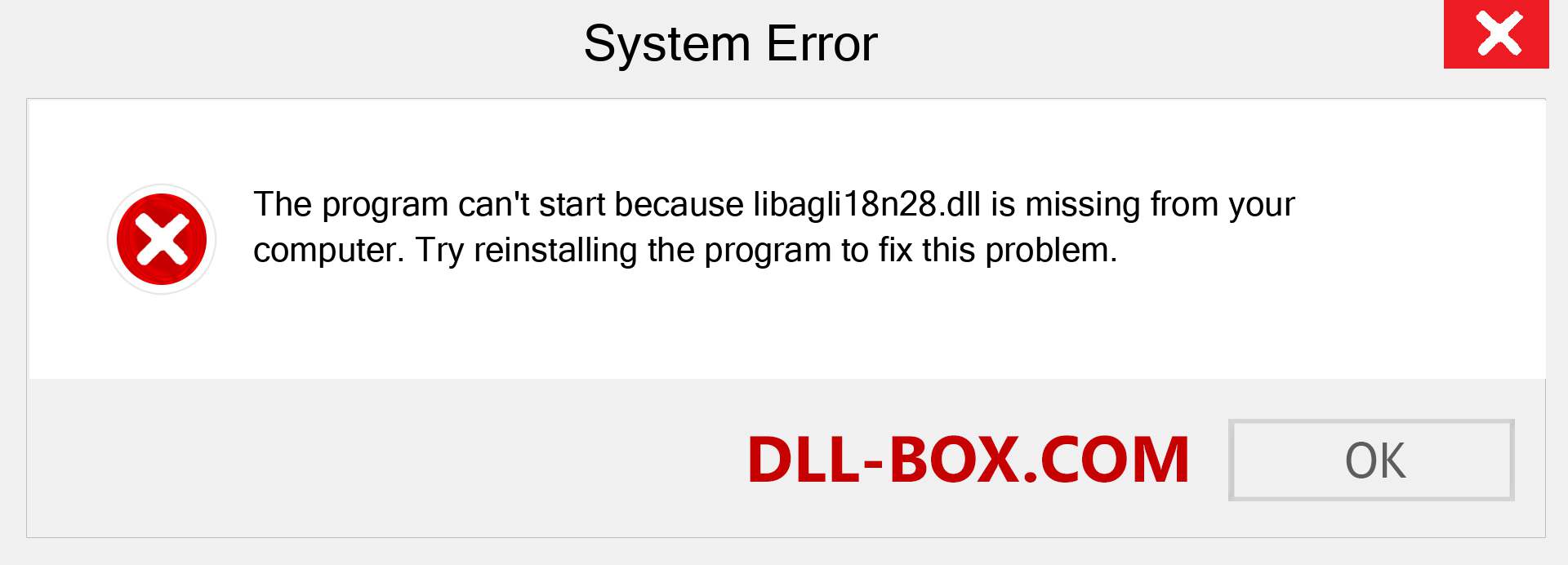  libagli18n28.dll file is missing?. Download for Windows 7, 8, 10 - Fix  libagli18n28 dll Missing Error on Windows, photos, images